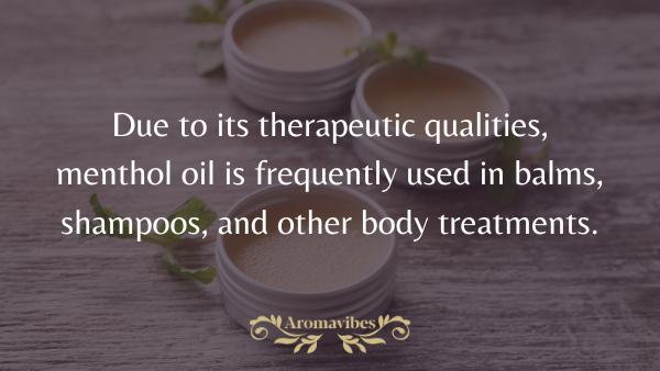 menthol oil uses